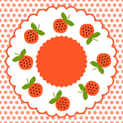 Strawberry vector, Can be edit for logo, sticker, label, card, wallpaper or tag.