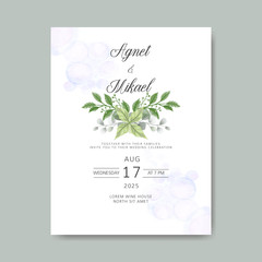 wedding invitation cards with elegant and beautiful floral