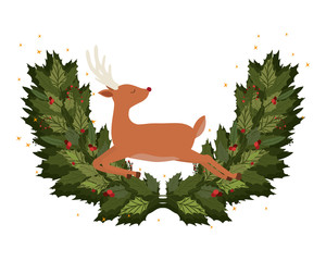 Merry christmas reindeer vector design