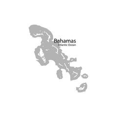 Bahamas map resort area sign eps ten