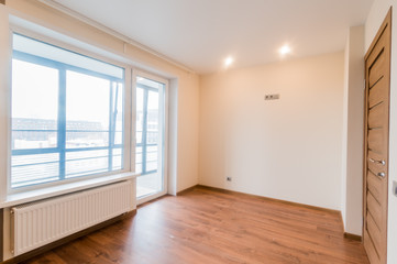 Russia, Moscow- July 16, 2019: interior room apartment. standard repair decoration in hostel....