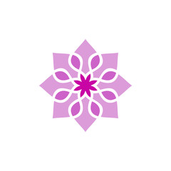 yoga logo icon, lotus flower icon vector design symbol