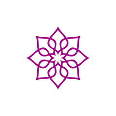 yoga logo icon, lotus flower icon vector design symbol