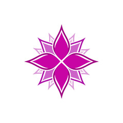 yoga logo icon, lotus flower icon vector design symbol