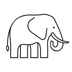 Elephant line icon. Icon design. Template elements