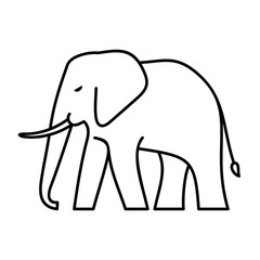 Elephant line icon. Icon design. Template elements