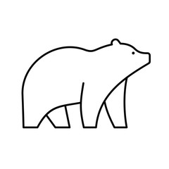 Bear line icon. Icon design. Template elements