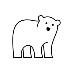 Bear line icon. Icon design. Template elements