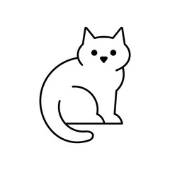 Cat line icon. Icon design. Template elements