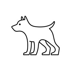 Dog line icon. Icon design. Template elements