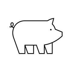 Pig line icon. Icon design. Template elements
