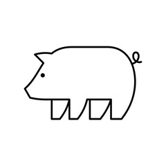Pig line icon. Icon design. Template elements
