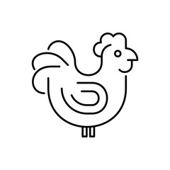 Hen, chicken line icon. Icon design. Template elements