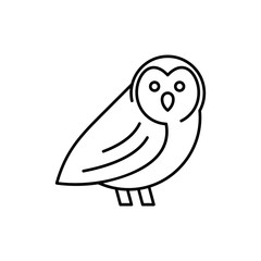Owl line icon. Icon design. Template elements