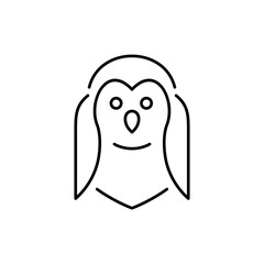 Owl line icon. Icon design. Template elements