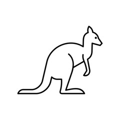 Kangaroo line icon. Icon design. Template elements