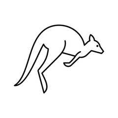 Kangaroo line icon. Icon design. Template elements