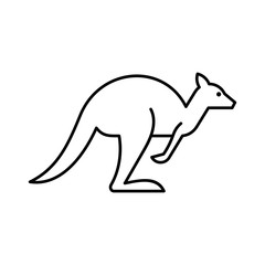 Kangaroo line icon. Icon design. Template elements