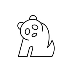 Panda line icon. Icon design. Template elements