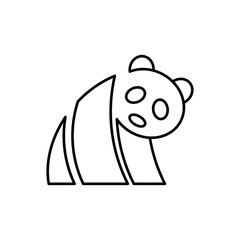 Panda line icon. Icon design. Template elements