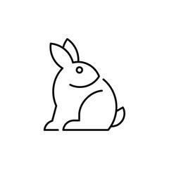 Rabbit line icon. Icon design. Template elements