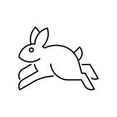 Rabbit line icon. Icon design. Template elements