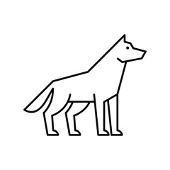 Wolf line icon. Icon design. Template elements