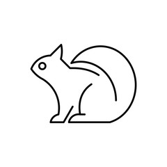 Squirrel line icon. Icon design. Template elements