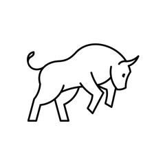 Bull line icon. Icon design. Template elements