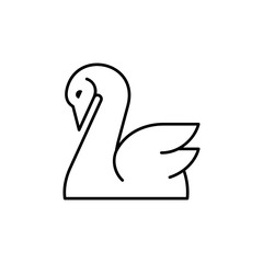 Swan line icon. Icon design. Template elements
