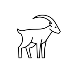 Goat line icon. Icon design. Template elements