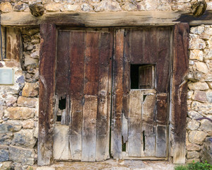 Very old wooden door