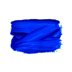 Fototapeta premium Realistic dark blue paint brush stroke