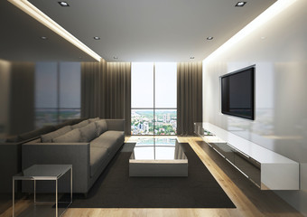 modern living room interior.3d rendering