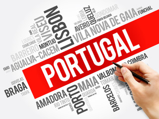 List of cities and towns in Portugal, business concept background