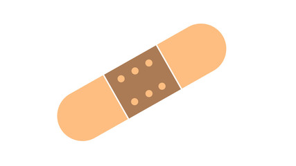 adhesive bandage isolated on white background