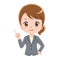 ビジネスウーマン　ポイント　イラスト
