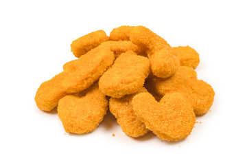 Nuggets isolated on a white background.