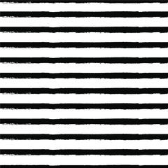 Seamless pattern with black and white hand drawn stripes. Retro background with lines texture. Grunge brush stroke stripes print for clothes, textile, wallpaper.