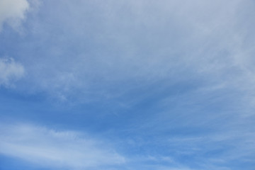 Blue sky white cloud white background. Beautiful sky and clouds in the afternoon.