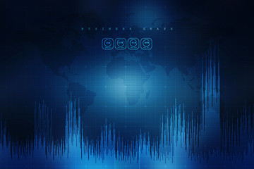 2d rendering Stock market online business concept. business Graph