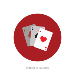 Playing Card Flat Design Icon Vector