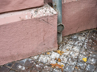 Tauben Kot an de Fassade Taubenplage