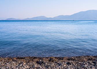 Beach on the Aegean sea on the island of Evia, Greece