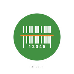 Bar code icon vector design template