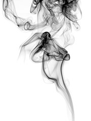 Fototapeta premium Toxic of black smoke abstract on white background. fire design