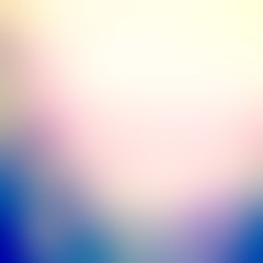 Delicate yellow light on blue pink lilac gradient background. Simple blurred pattern. Wonderful plain illustration.