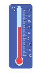 温度計　20℃　青