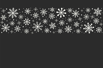 Christmas background with snowflakes. Xmas decoration. Vector