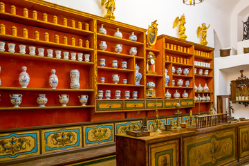 Pharmacy at the franciscan monastery in Dubrovnik (the oldest pharmacy in Europe), Croatia - obrazy, fototapety, plakaty